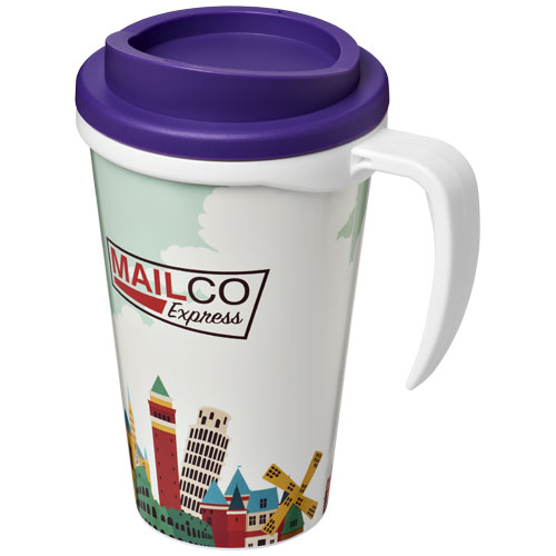 Mug isolant Brite-Americano® grande 350ml Blanc et Violet